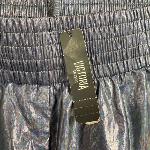 Victorias Secret VSX Sport Cargo Shine Jogger Track Pants Teal Blue - Picture 9 of 16